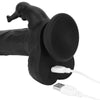Black Realistic 3-in-1 Dildo Clit Vibrator G-Spot Massager Big Sex Toy For Women