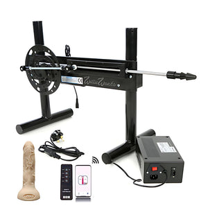 Willie Wanka PRO Mk II Fantasy Machine.Powerful Sex Machine with high Torque and Power. Long 8-inch Adjustable Stroke Length，App and How Controlled.(Black)