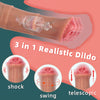 8.85in 4in1 Heating Thrusting Vibrating Rotation Remote Horse Animal Dildo
