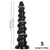 Black Threaded Ribbed 13 Inch Dildo