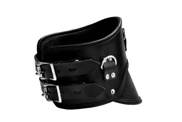 Genuine Leather Slave Posture Collar Bondage Neck Restraint/Unisex Luxury Leather Neck Collar