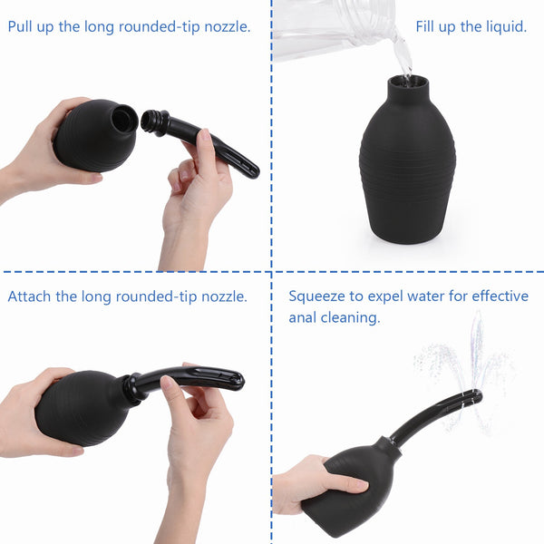Anal Vaginal Bulb Douche Enema Rectal Colonic Irrigation Syringe Cleaner For Men