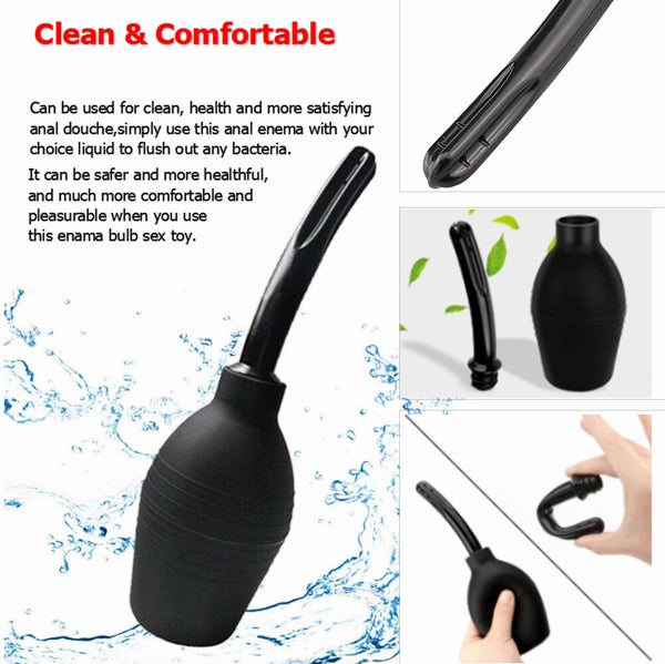 Anal Vaginal Bulb Douche Enema Rectal Colonic Irrigation Syringe Cleaner For Men