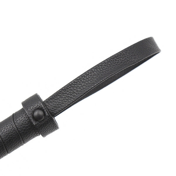 Handle tassel genuine leather whip whip bondage belt queen black tail